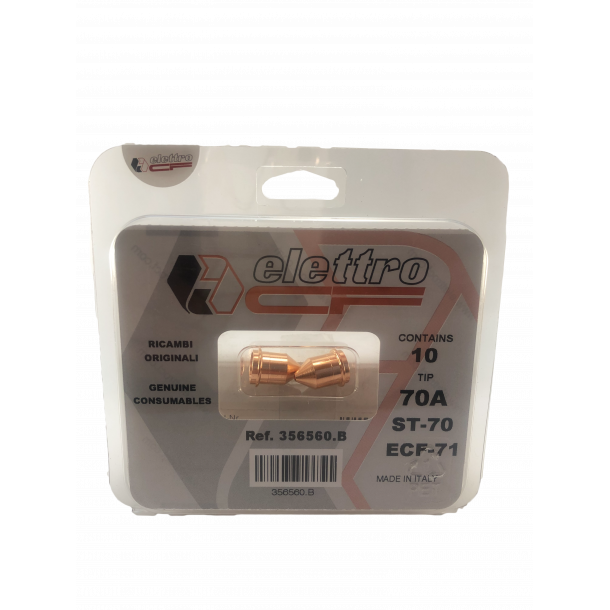 Elettro Dyse til plasmaskremaskine St-70 1,1 mm (70A)
