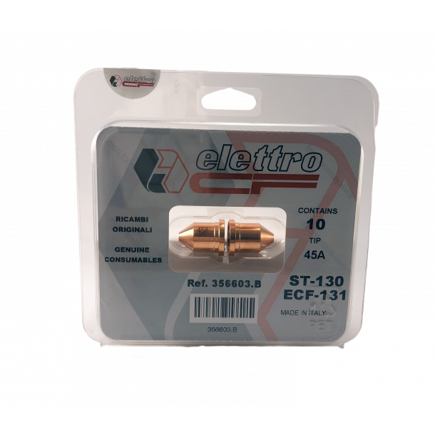 Elettro Dyse til plasmaskremaskine ST-130, 45A, 10 stk pr. pakning