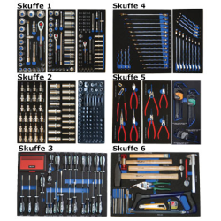 BATO Vrkstedsvogn m/7 skuffer + 468 dele vrktj